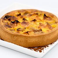 Tarte aux pommes et rhubarbe